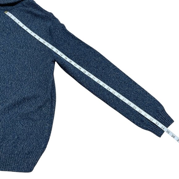 MARC ANTHONY PULLOVER SWEATER SHAWL COLLAR KNIT MENS XL BLUE BUSINESS CASUAL - Picture 9 of 9